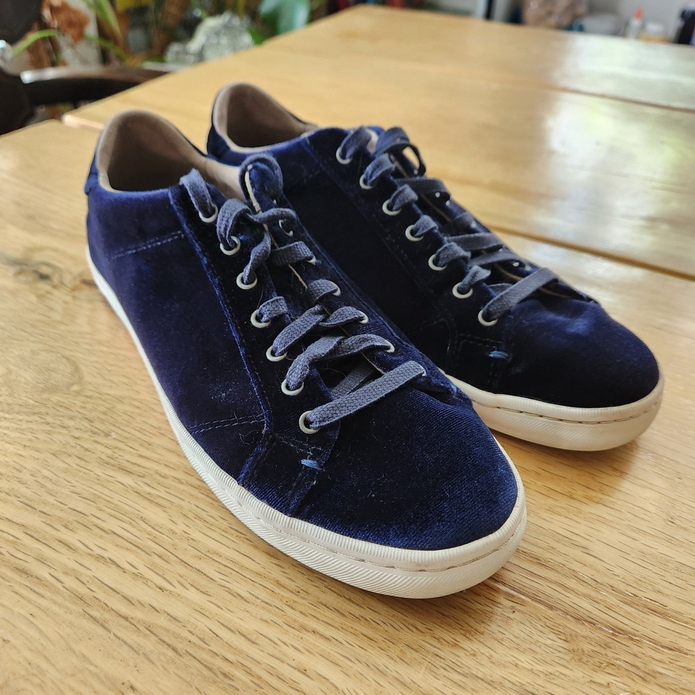 Cole Haan Grand O's Crosscourt Women's Blue Velvet Sneakers Casual Shoes Sz 7.5